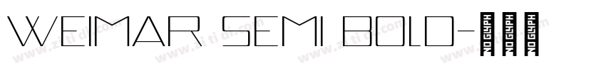 Weimar Semi Bold字体转换
